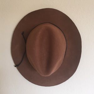 100% wool banded fedora
