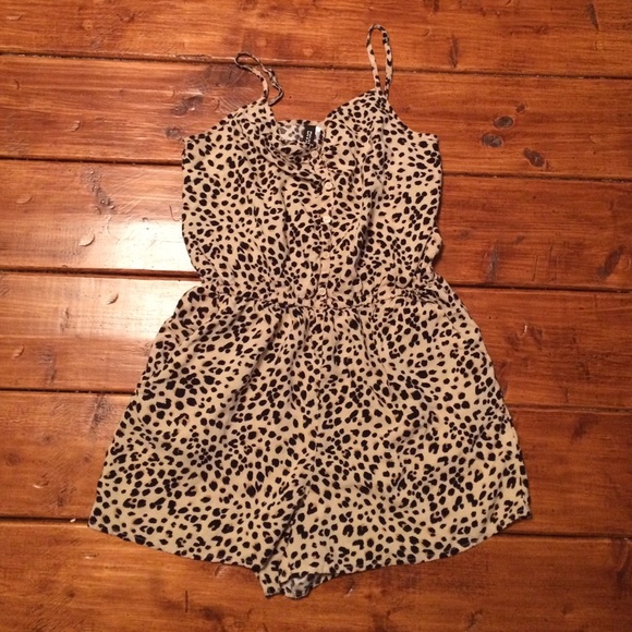 Leopard print romper