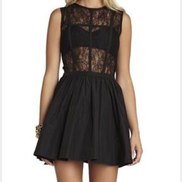 BCBGeneratoon Black lace mini dress