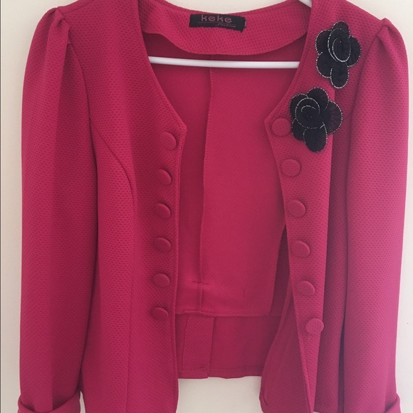 Beautiful hot pink blazer.