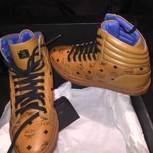 MCM High-Top Cognac Sneakers