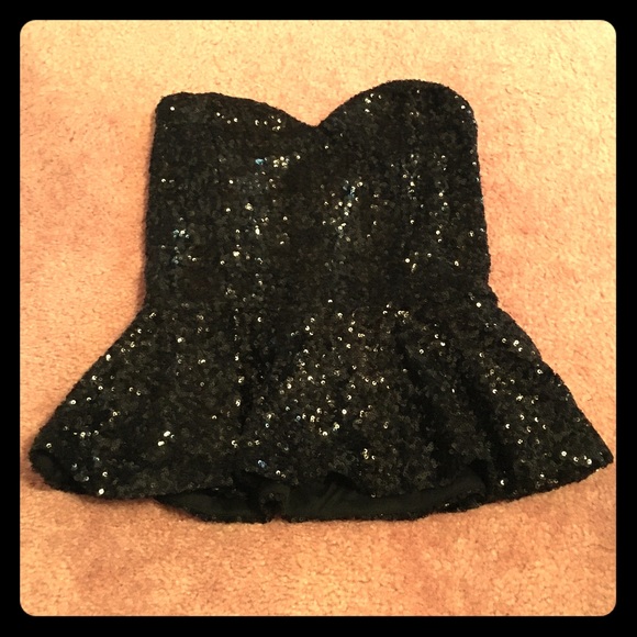 Sequin peplum top