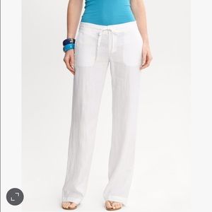 😍 white linen Banana Republic pants