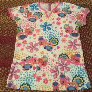 💗Sold💗 Owl Scrub Top