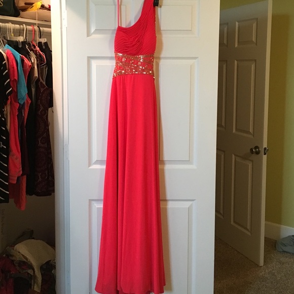 melon long formal dress