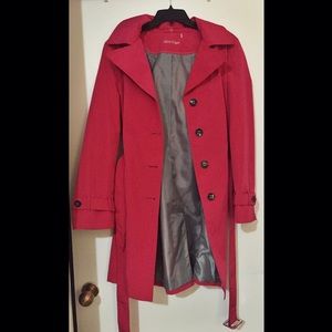 REDUCED! Calvin Klein Pink Hooded Trench