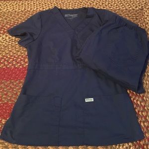 Navy Grey's Anatomy scrub set
