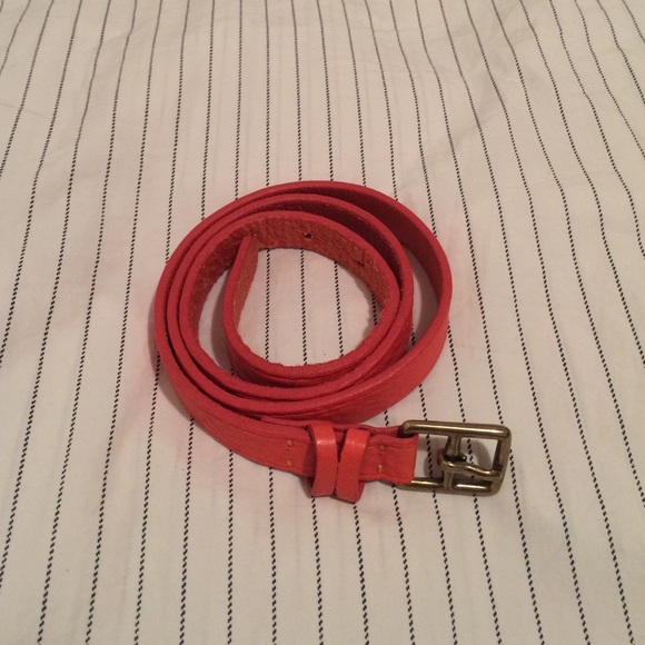 J. Crew thin coral belt.