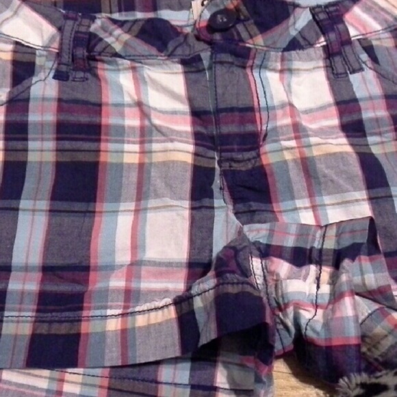 Blue plaid  shorts