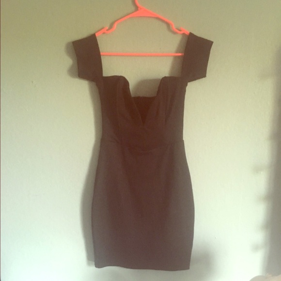 Foreign exchange black cocktail sweetheart dress