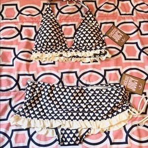 NWT Juicy Couture Polka Dot Heart Bikini