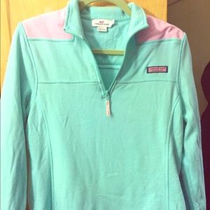 Vineyard Vines Shep Shirt Teal and Pink