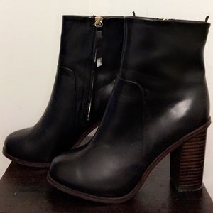 Black Leather H&M Booties - Size 7