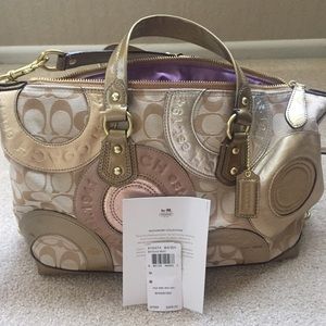 ✨SOLD Coach Patchwork Ashley Gold Satchel