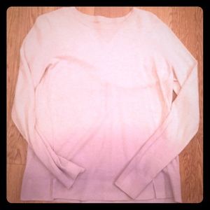 Ombré Sweater Heathered Cream & Purple