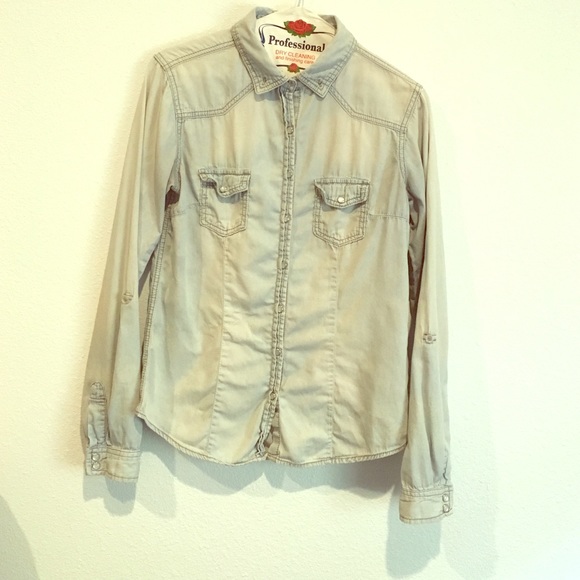 Light Washed Denim Button Up