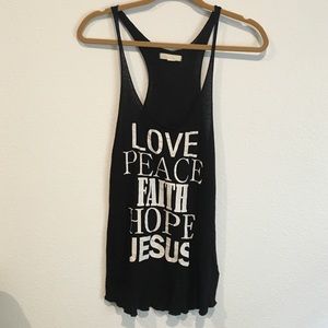 Love Peace Faith Hope Jesus Tank Top