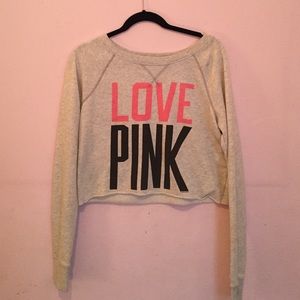Victoria's Secret PINK crew neck cropped sweater!
