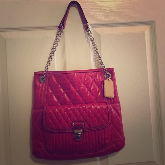 Coach pink shoulder bag