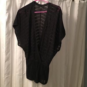 Express black shimmer top