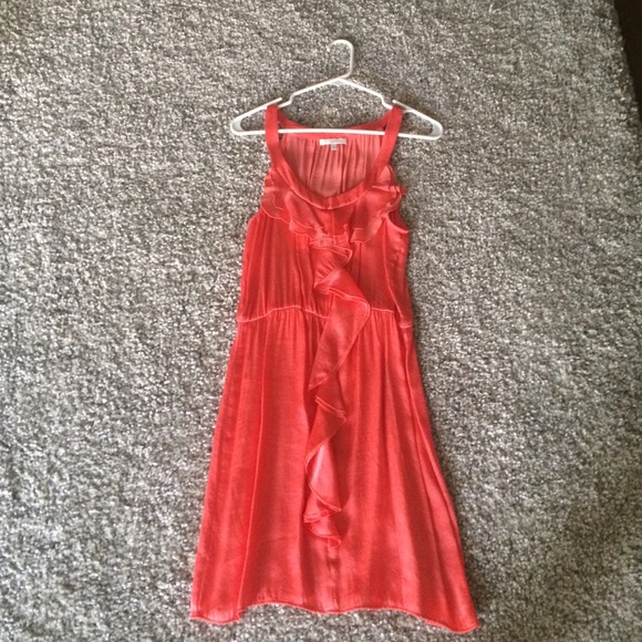 Glam size small peach colored dress