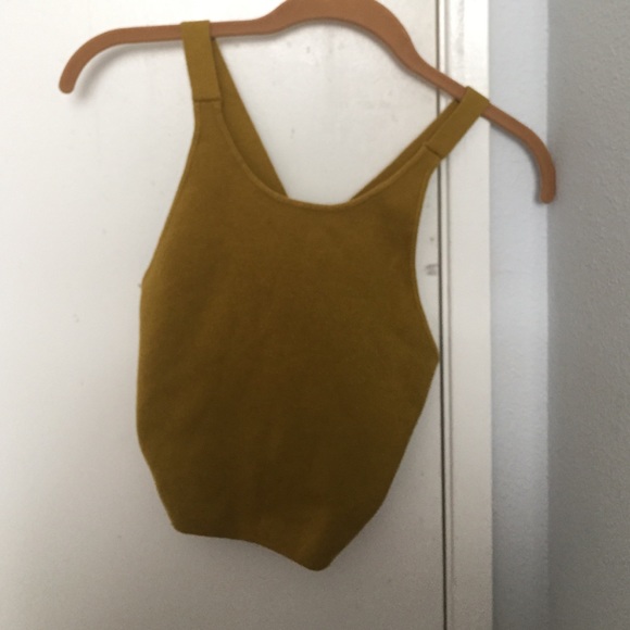 AA yellow crop top