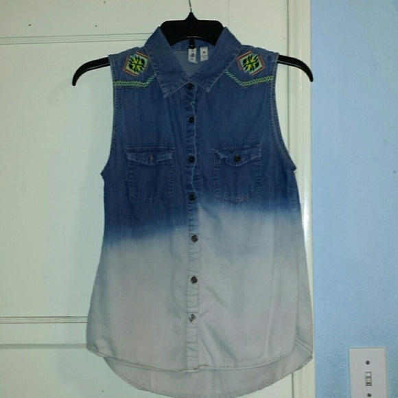 Ombre Jean shirt - Picture 1 of 2