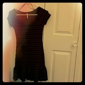 Free People Striped Pattern Mini Dress