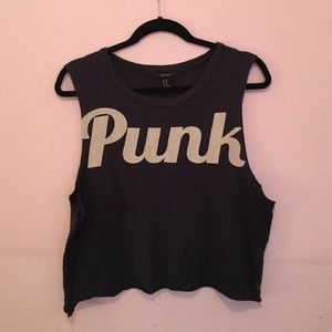 Forever 21 navy blue "Punk" muscle tee!