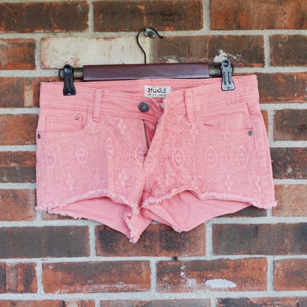Coral Lace Shorts