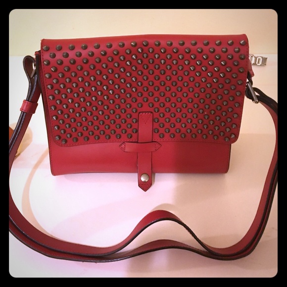 Red handbag with studs from scoop! - Picture 1 of 3
