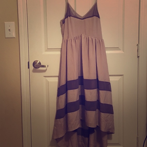 Purple high and low dress