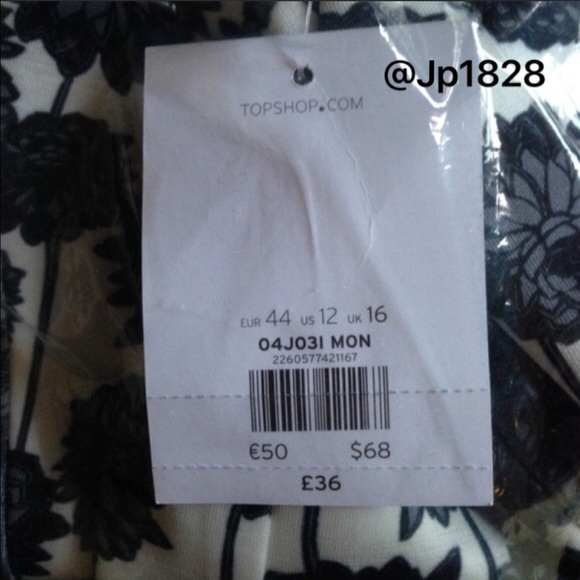 NWT Topshop Floral Bodycon Dress - Picture 4 of 4