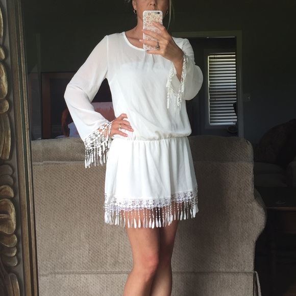 Bohemian Tassel Mini Dress - Picture 3 of 4