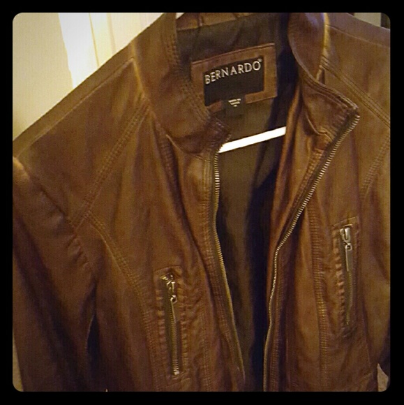 Brown pleather jacket