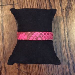 Rustic Cuff Pink .5 Inch Python Cuff