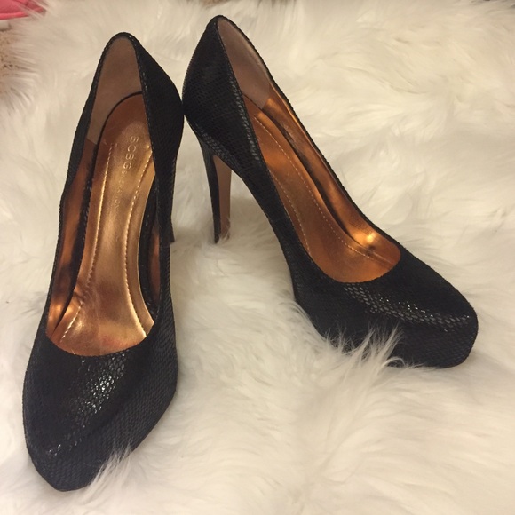 BCBG Faux Python Pumps