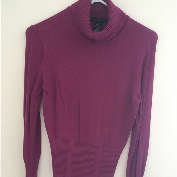 Apostrophe purple turtle neck sweater