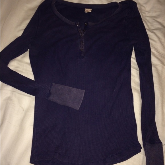 Navy blue thermal shirt