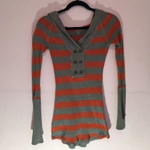 Small Mossimo Supply Co. Long sleeve hooded shirt.