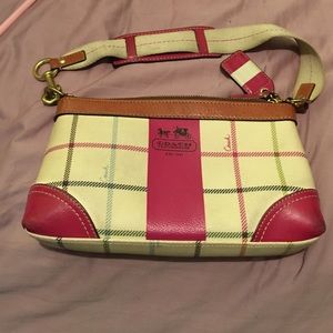 Coach Heritage Stripe Tattersall small handbag