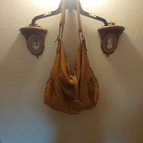Mustard yellow hobo bag