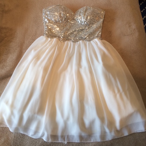 City Studio Formal Sequin Strapless Dress - Picture 1 of 4