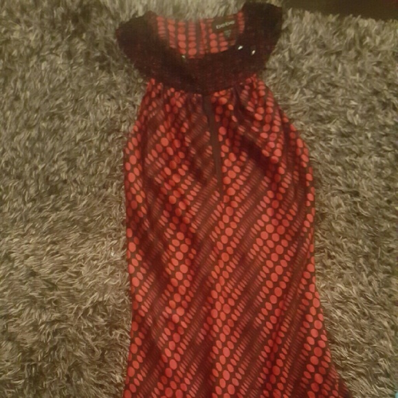 Bebe Beautiful Black And Red Silk Dress - image 2