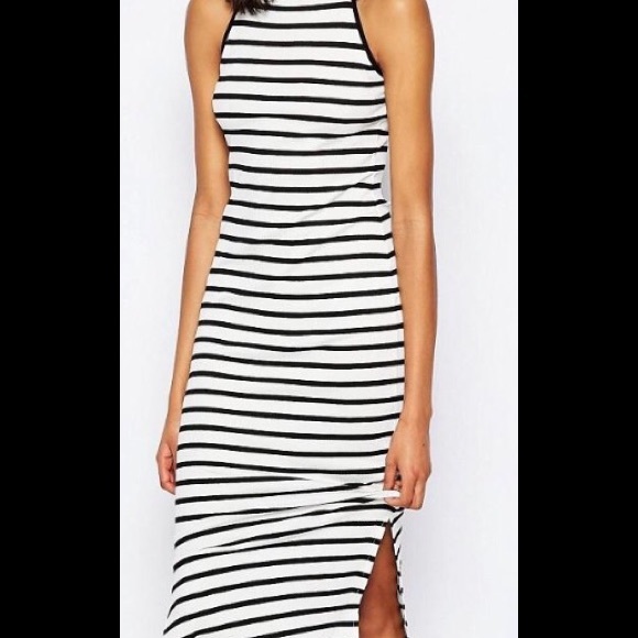 Black and white stripe asos dress