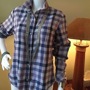 Button down checked shirt