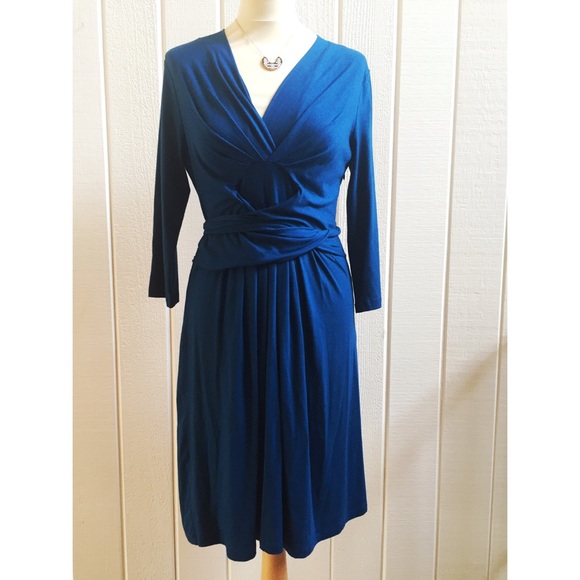 Banana Republic Royal Blue Faux Wrap Dress