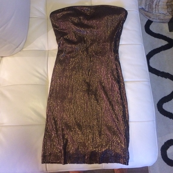 Bebe gold sequin dress