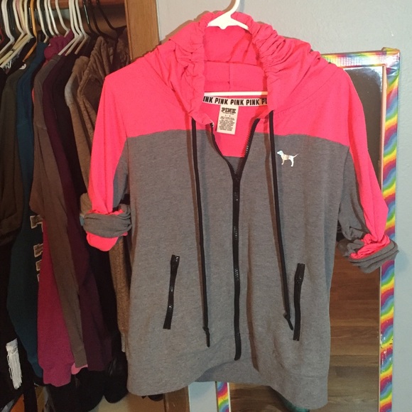 Like New - Hot Pink and grey Ultimate full zip