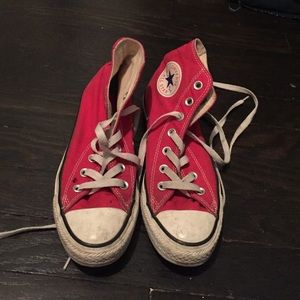 Red high top converse